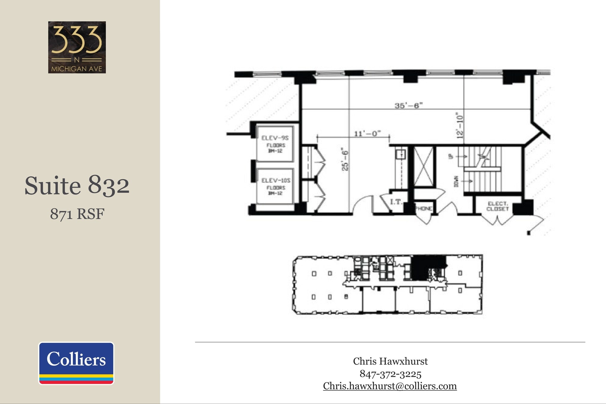 333 N Michigan Ave, Chicago, IL à louer Plan d’étage– Image 1 sur 1