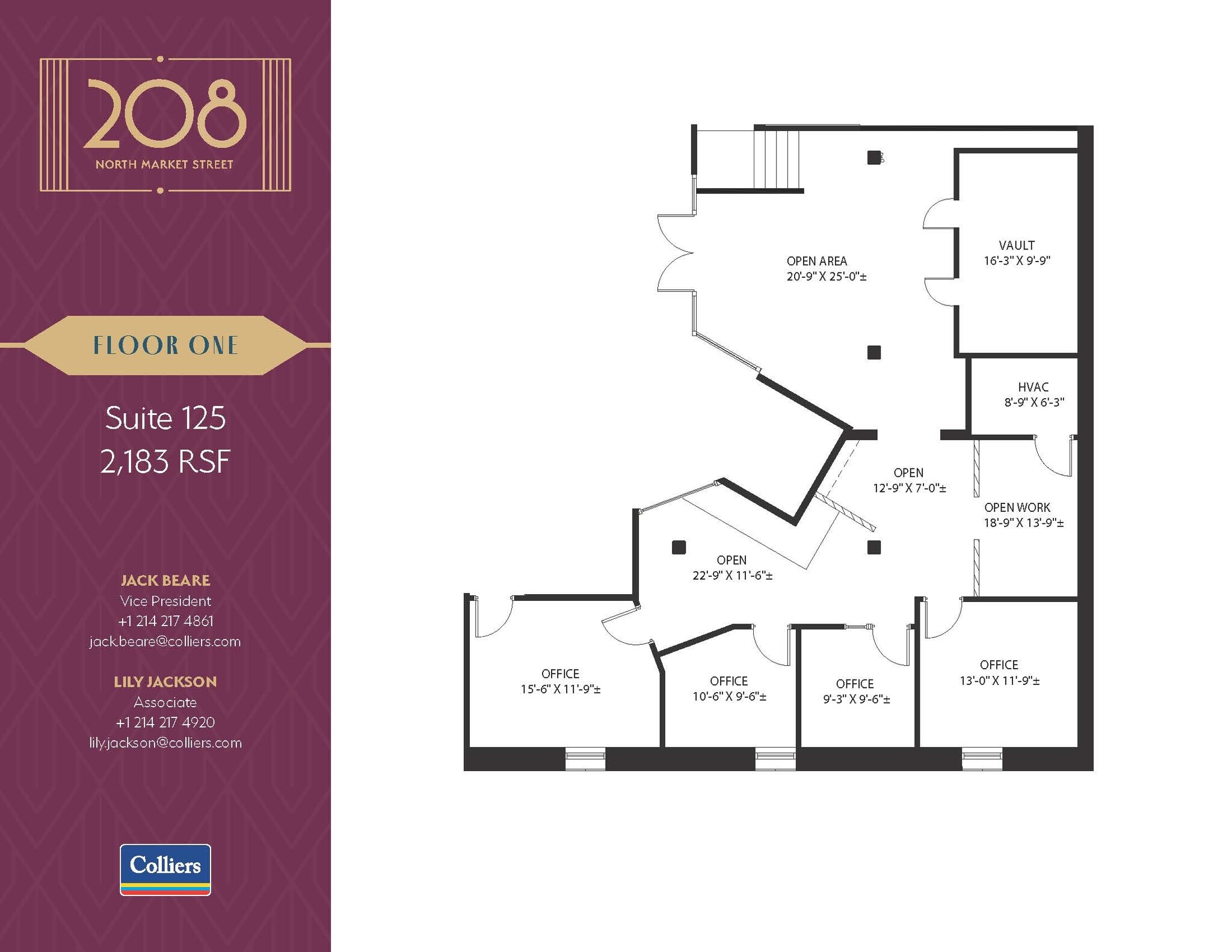 208 N Market St, Dallas, TX à louer Plan d’étage– Image 1 sur 1