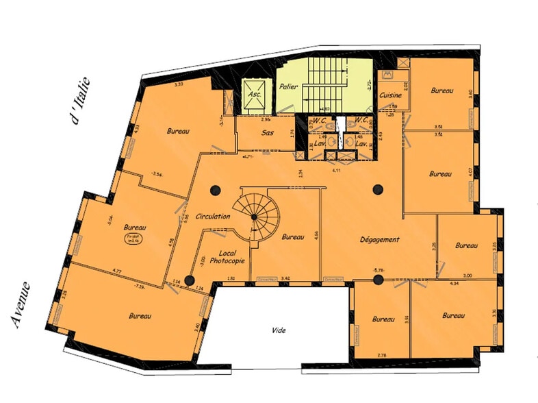 Bureau dans Paris à louer - Plan d’étage – Image 3 sur 4
