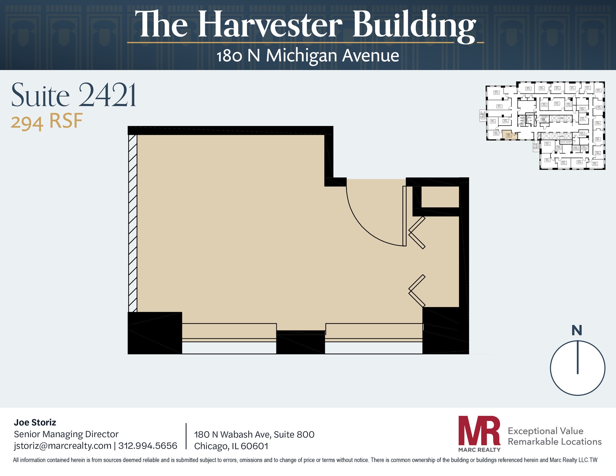180 N Michigan Ave, Chicago, IL à louer Plan d’étage– Image 1 sur 3
