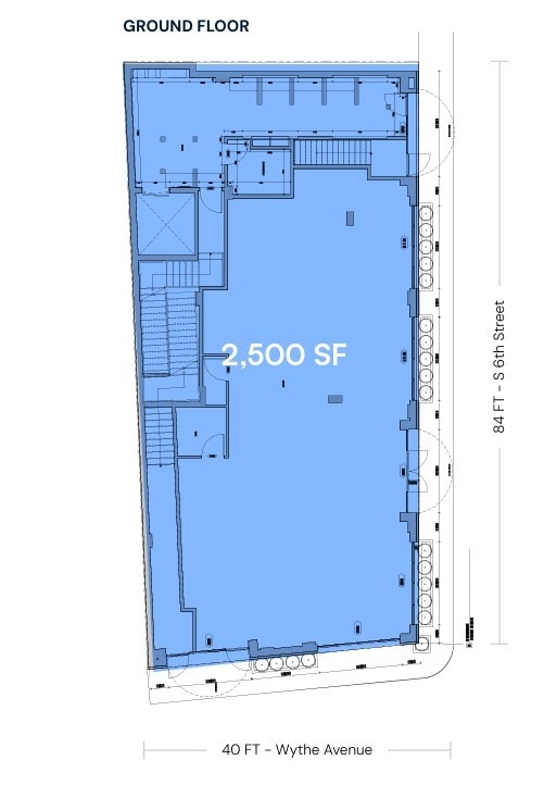 57 S 6th St, Brooklyn, NY à louer Plan d’étage– Image 1 sur 3