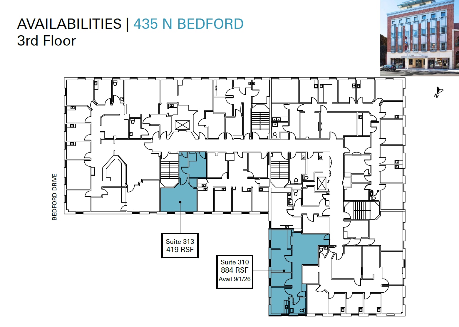 435-437 N Bedford Dr, Beverly Hills, CA à louer Plan d’étage– Image 1 sur 1