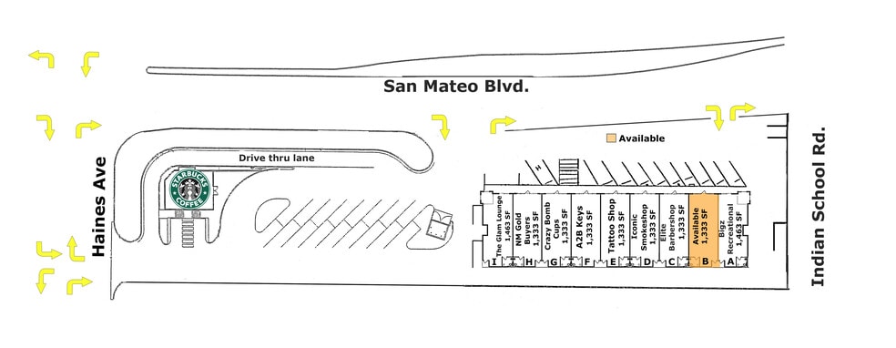 2130 NE San Mateo, Albuquerque, NM à louer - Plan de site – Image 2 sur 7