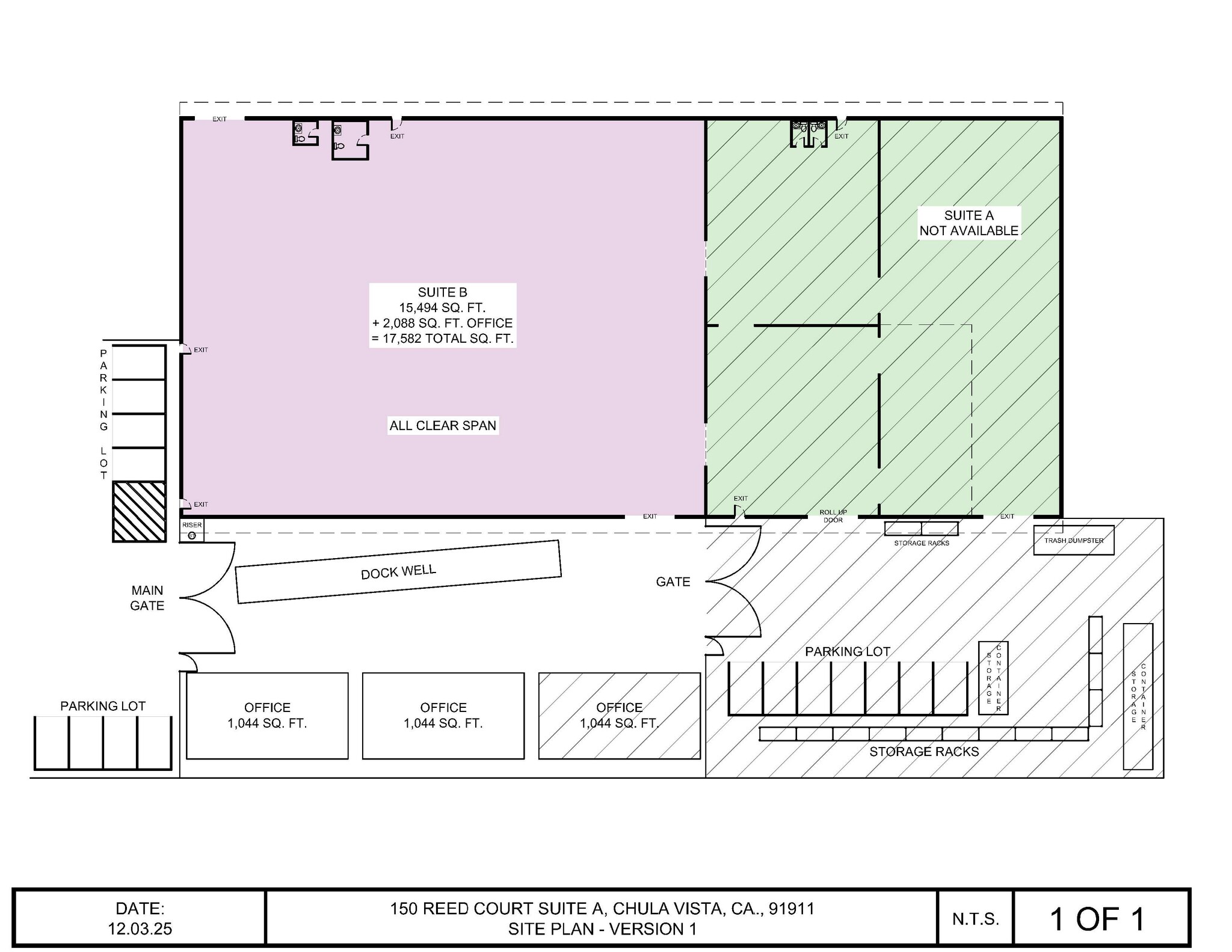 150 Reed Ct, Chula Vista, CA à louer Plan d’étage– Image 1 sur 2