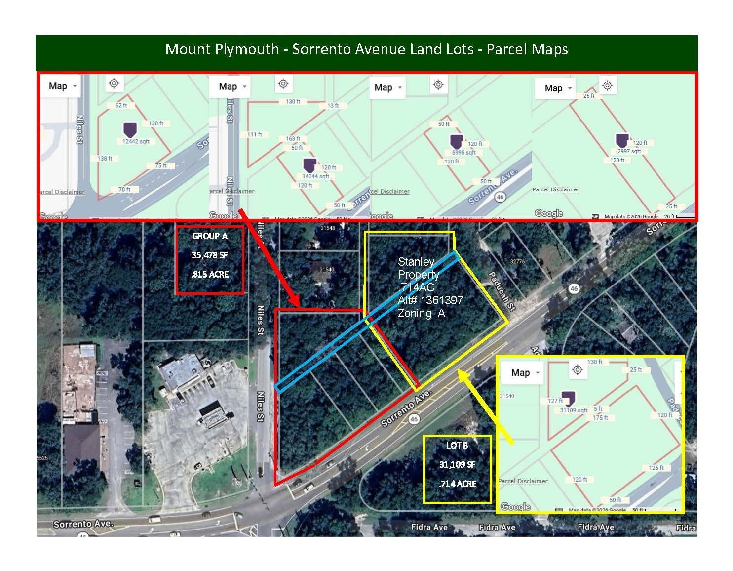 SR46-CR435 (Sorrento Ave & Niles St), Mount Plymouth, FL à vendre Plan cadastral– Image 1 sur 3