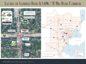 26710-26780 Southfield Rd, Lathrup Village, MI - VUE AÉRIENNE  vue de carte