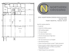 2951 Northern Cross Blvd, Fort Worth, TX à louer Plan d’étage– Image 1 sur 1