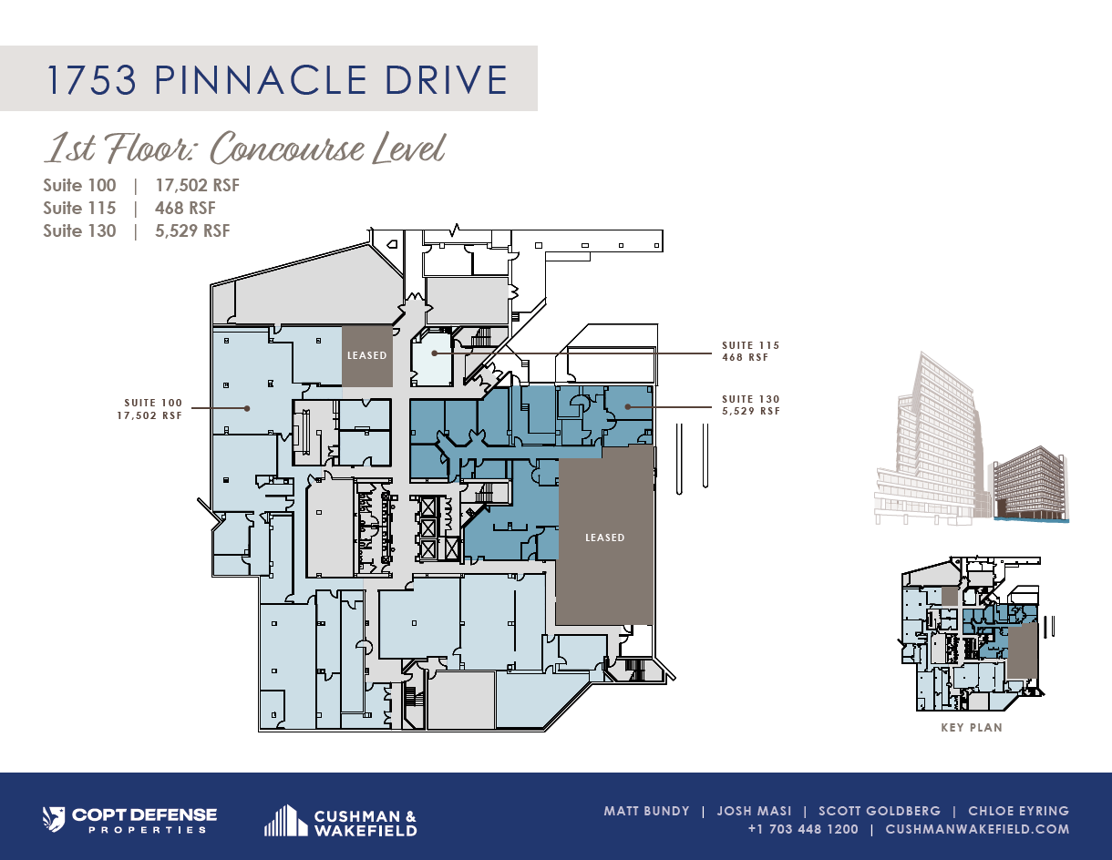 1753 Pinnacle Dr, McLean, VA à louer Plan d’étage– Image 1 sur 1