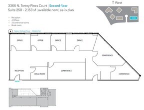 3333 N Torrey Pines Ct, La Jolla, CA à louer Plan d’étage– Image 1 sur 6