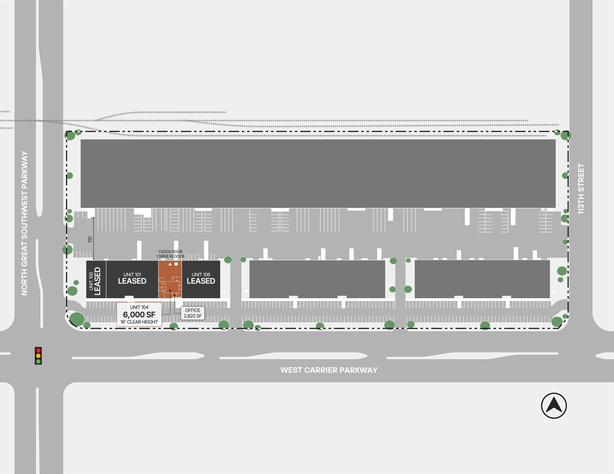1205 W Carrier Pky, Grand Prairie, TX à louer Plan de site– Image 1 sur 1