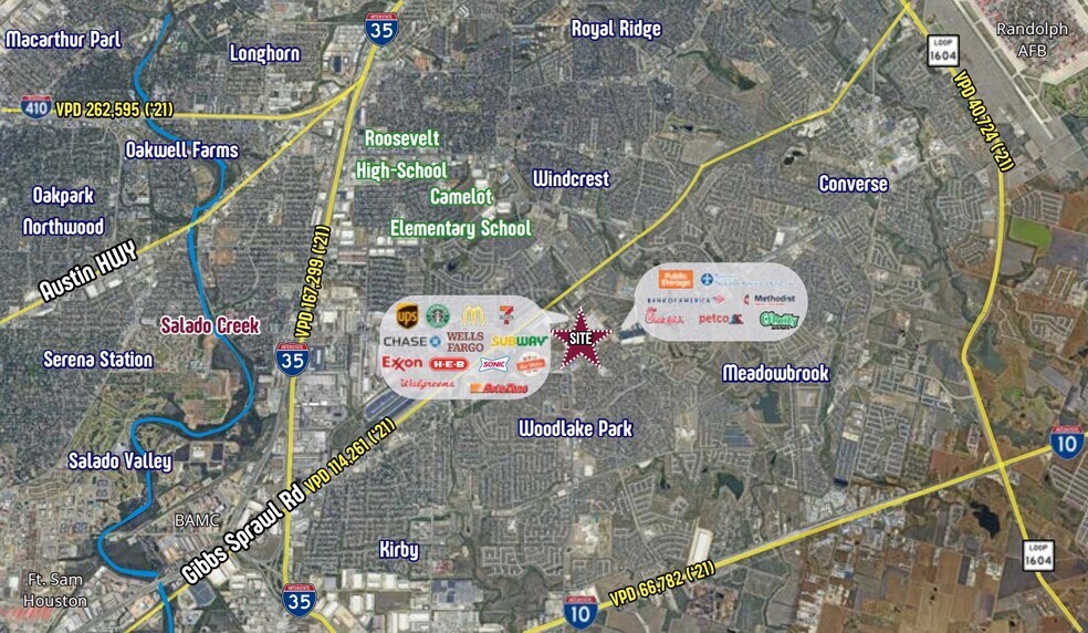 Railway & FM 78, San Antonio, TX à vendre - Aérien – Image 3 sur 3