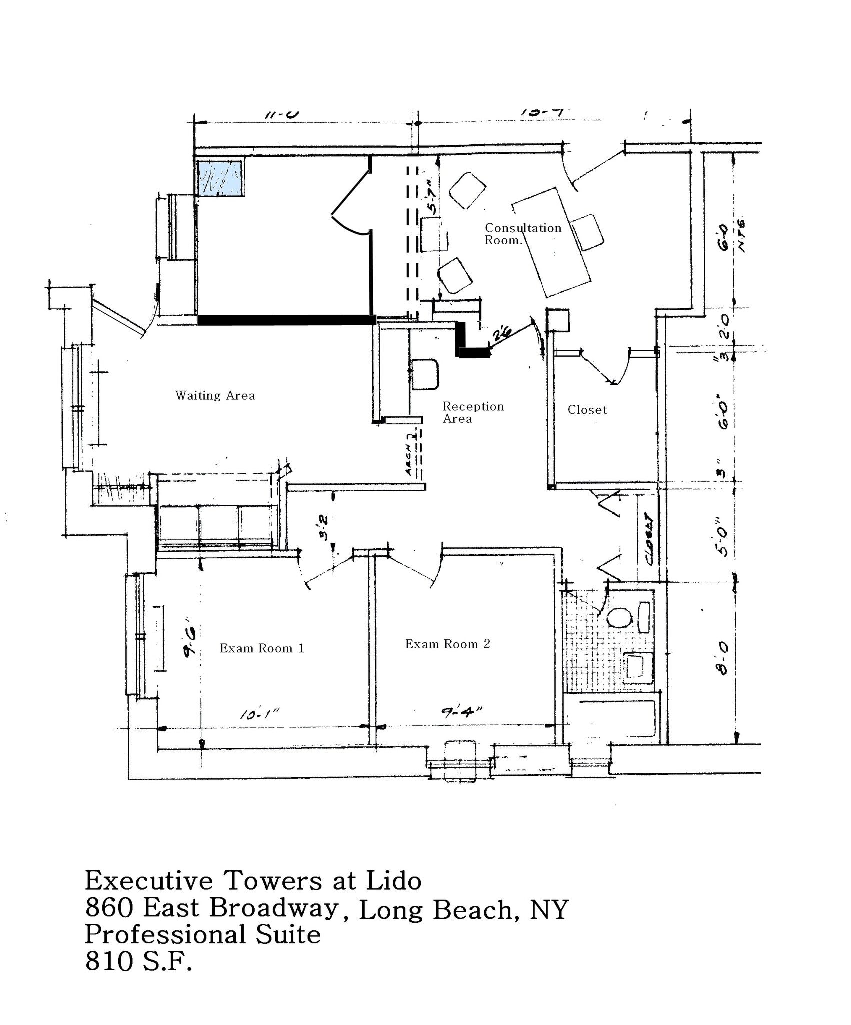 854-860 E Broadway, Long Beach, NY à louer Plan d’étage– Image 1 sur 1