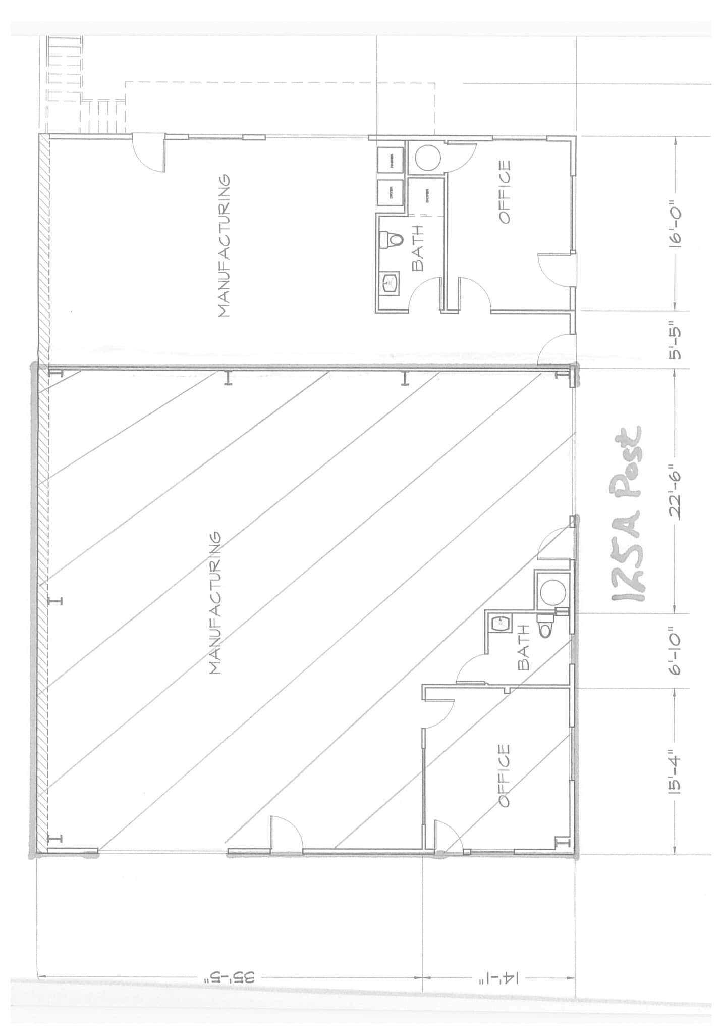 125 Post St, Santa Cruz, CA à louer Plan d’étage– Image 1 sur 2