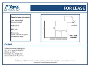 2200 Veterans Memorial Blvd, Kenner, LA à louer Plan d’étage– Image 1 sur 8
