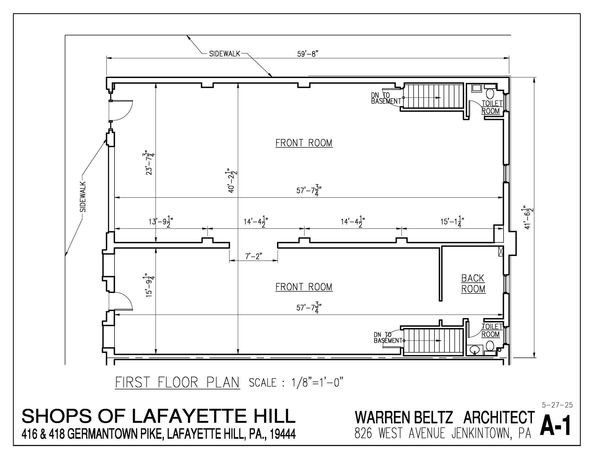 400-428 Germantown Pike, Lafayette Hill, PA à louer Plan d’étage– Image 1 sur 1