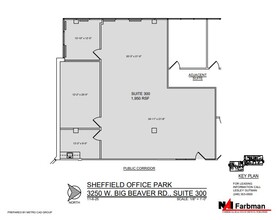 3310 W Big Beaver Rd, Troy, MI à louer Plan d’étage– Image 1 sur 1