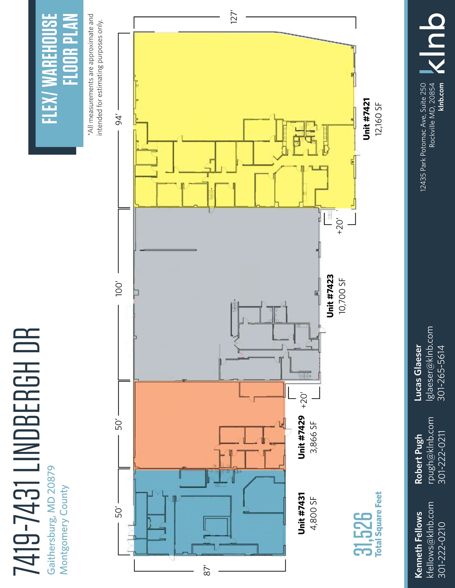 7421-7431 Lindbergh Dr, Gaithersburg, MD à louer Plan de site– Image 1 sur 3