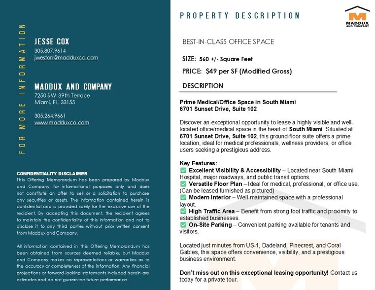 6701 Sunset Dr, Miami, FL à louer - Photo de l’immeuble – Image 2 sur 5