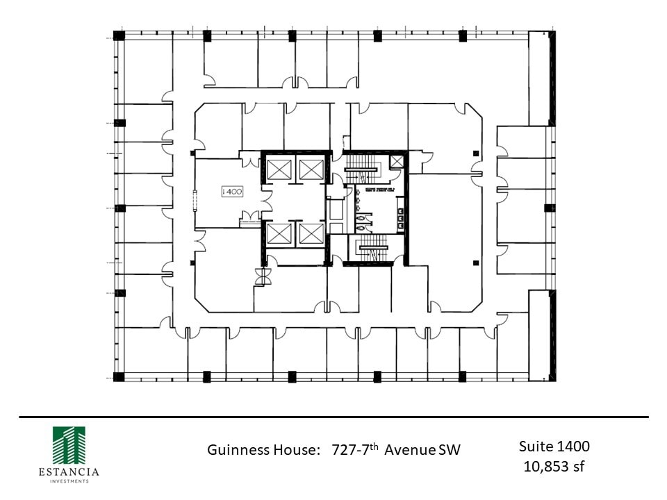 727 7th Ave SW, Calgary, AB à louer Plan d’étage– Image 1 sur 4