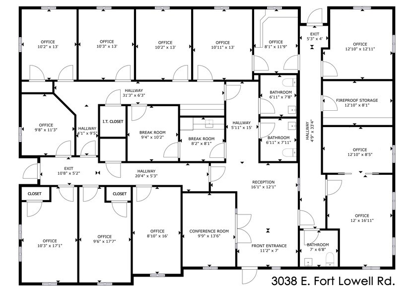 3038 E Fort Lowell Rd, Tucson, AZ à vendre - Plan d’étage – Image 2 sur 16