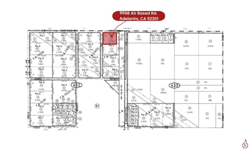 9998 Air Base Rd, Adelanto, CA à vendre - Plan cadastral – Image 3 sur 3