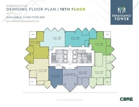 801 K St, Sacramento, CA à louer Plan d’étage– Image 2 sur 2