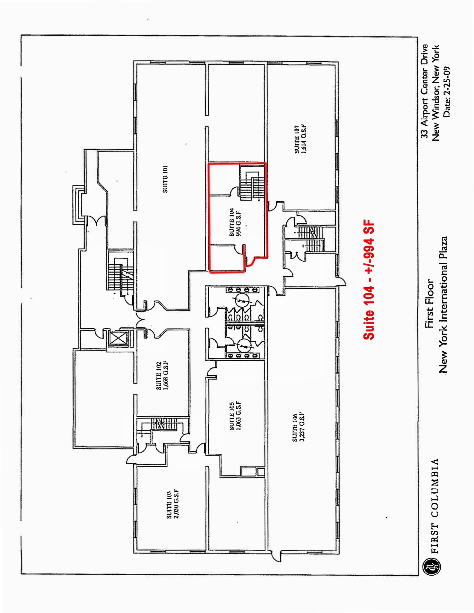 33 Airport Center Dr, New Windsor Township, NY à louer Plan d’étage– Image 1 sur 1