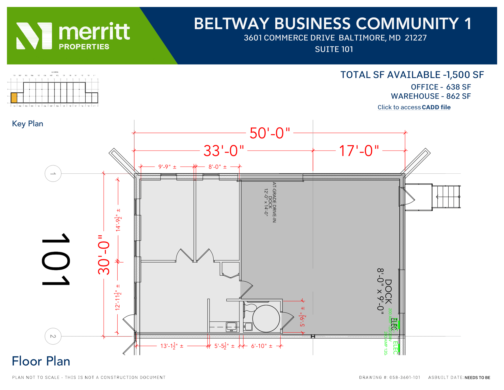 3700 Commerce Dr, Baltimore, MD à louer Plan d’étage– Image 1 sur 1