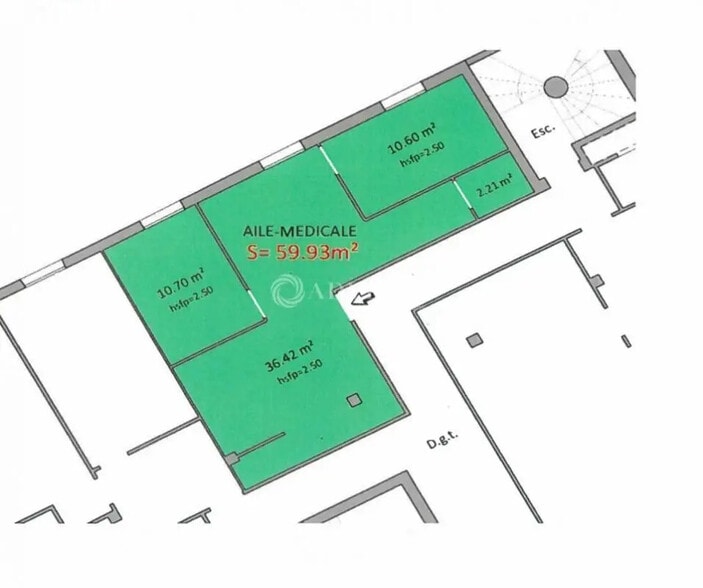 Bureau dans Nîmes à louer - Plan d’étage – Image 2 sur 2