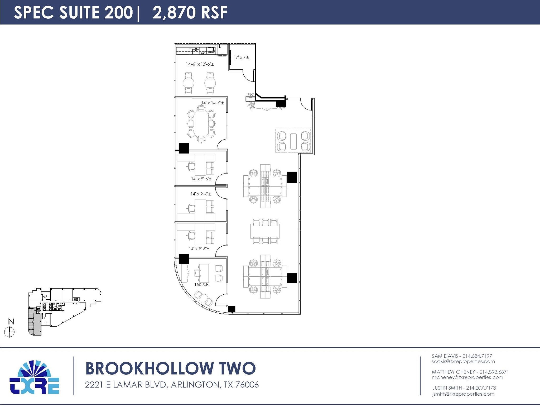 2301 E Lamar Blvd, Arlington, TX à louer Plan d’étage– Image 1 sur 5