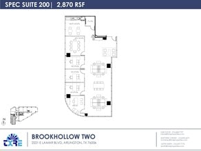 2301 E Lamar Blvd, Arlington, TX à louer Plan d’étage– Image 1 sur 5