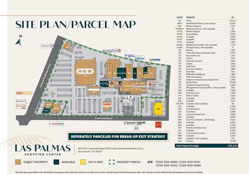 Las Palmas Shopping Center portefeuille de 7 biens à vendre sur LoopNet.fr - Plan de site – Image 2 sur 4