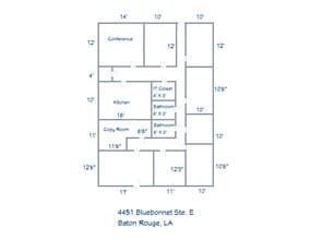 4451 Bluebonnet Blvd, Baton Rouge, LA à louer Plan de site– Image 1 sur 2