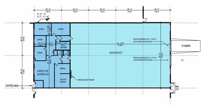 6405-6455 Rue Abrams, Montréal, QC à louer Plan d’étage– Image 2 sur 2