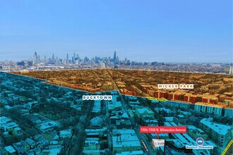 1908 N Milwaukee Ave, Chicago, IL - Vue aérienne vue de carte