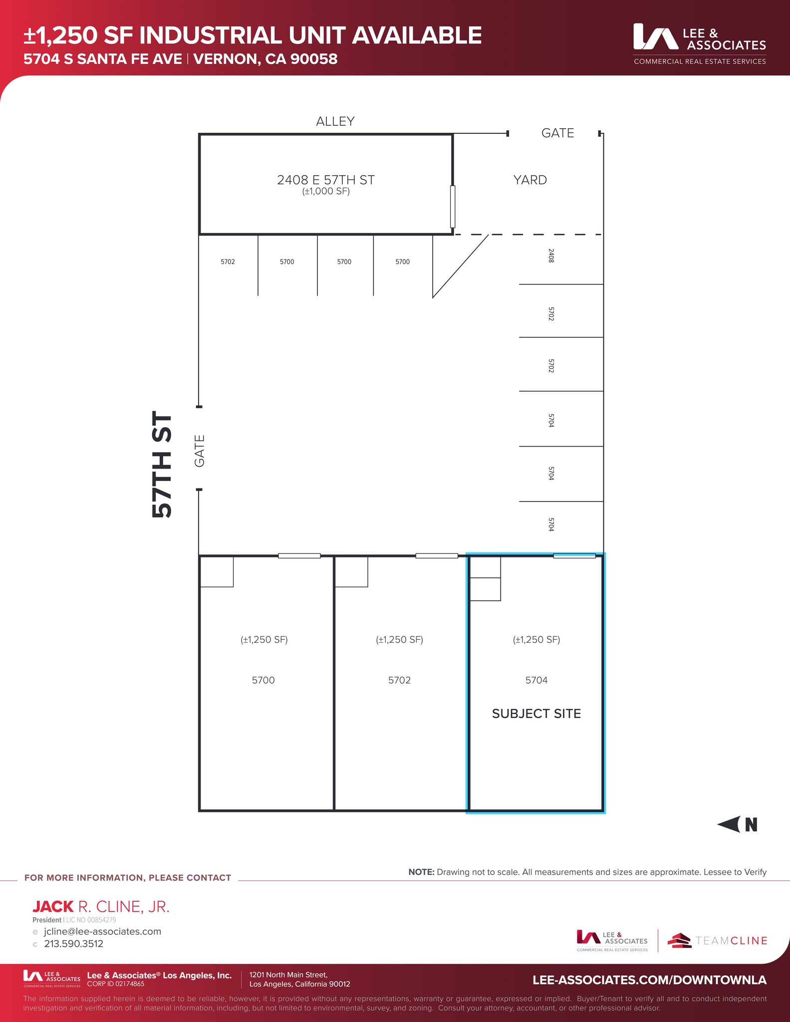 5700-5704 S Santa Fe Ave, Vernon, CA à louer Plan de site– Image 1 sur 2