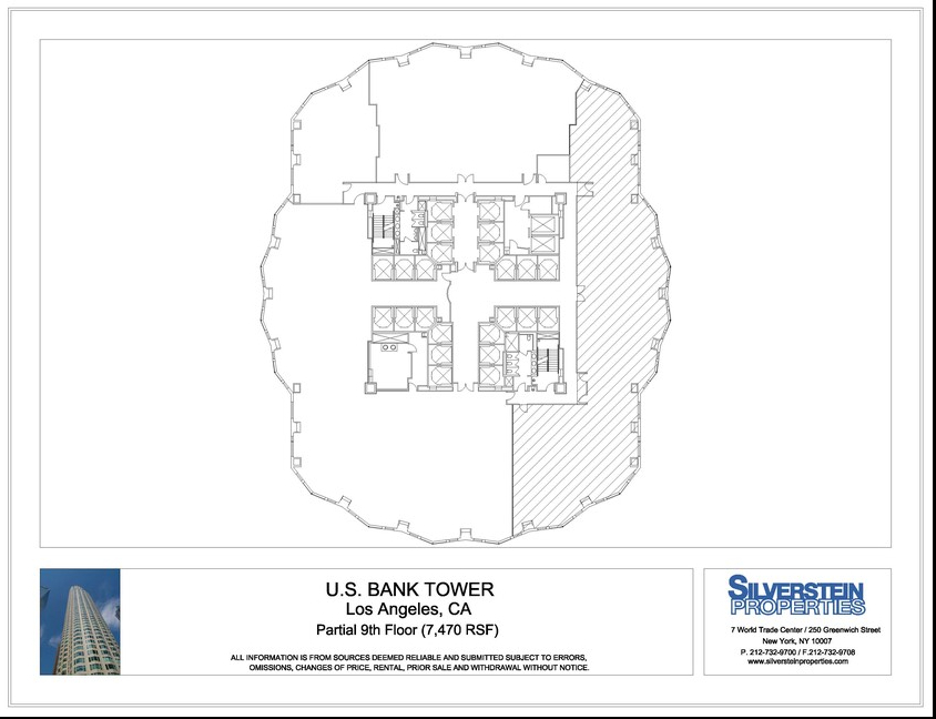 633 W 5th St, Los Angeles, CA à louer Plan d’étage– Image 1 sur 1