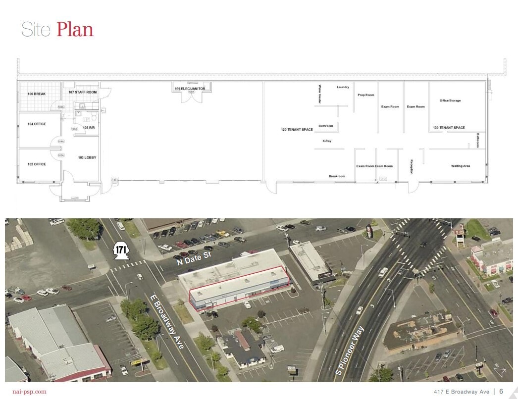 417 E Broadway Ave, Moses Lake, WA à louer Plan d’étage– Image 1 sur 1