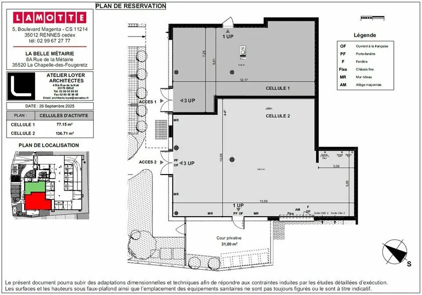 Local commercial dans La Chapelle-des-Fougeretz à vendre - Plan d’étage – Image 3 sur 3