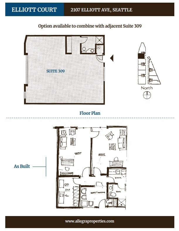 2107 Elliott Ave, Seattle, WA à louer Plan d’étage– Image 1 sur 6