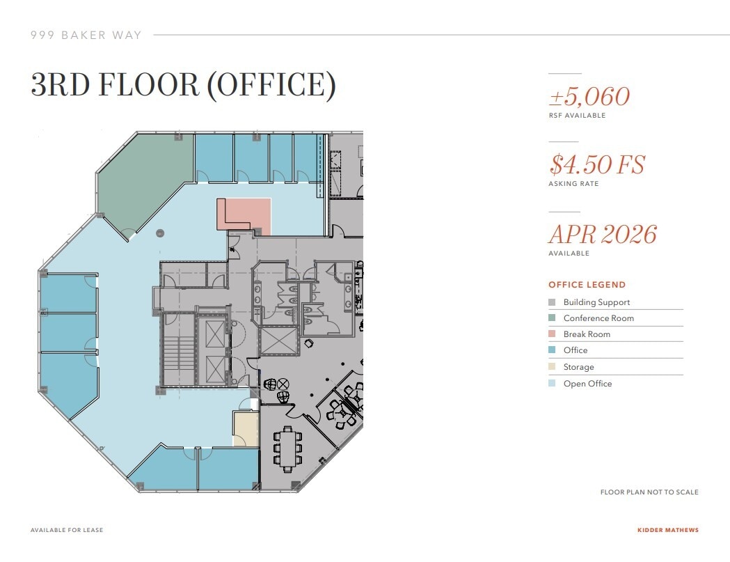 999 Baker Way, San Mateo, CA à louer Plan d’étage– Image 1 sur 1