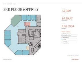 999 Baker Way, San Mateo, CA à louer Plan d’étage– Image 1 sur 1