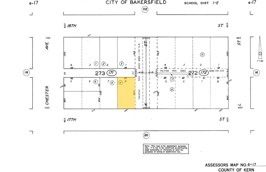 1400 17th St, Bakersfield, CA à vendre - Plan cadastral – Image 3 sur 3