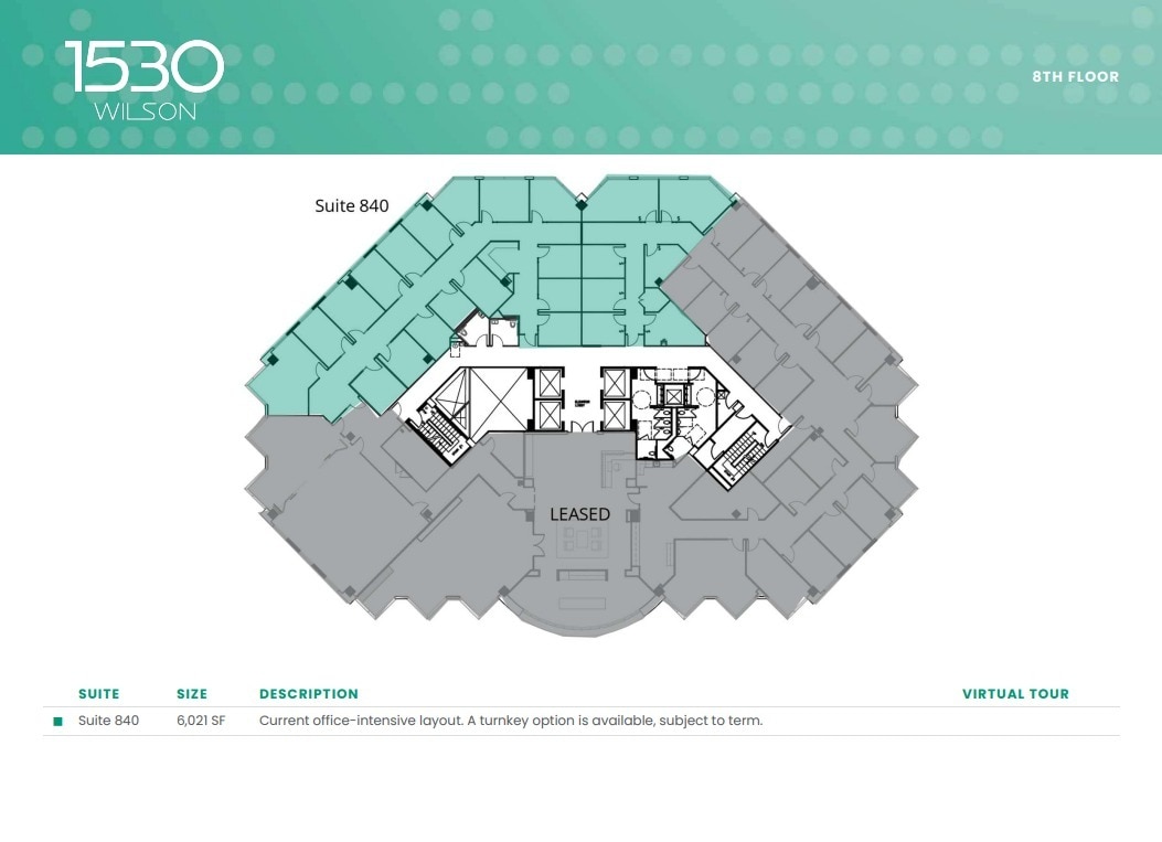 1530 Wilson Blvd, Arlington, VA à louer Plan d’étage– Image 1 sur 1