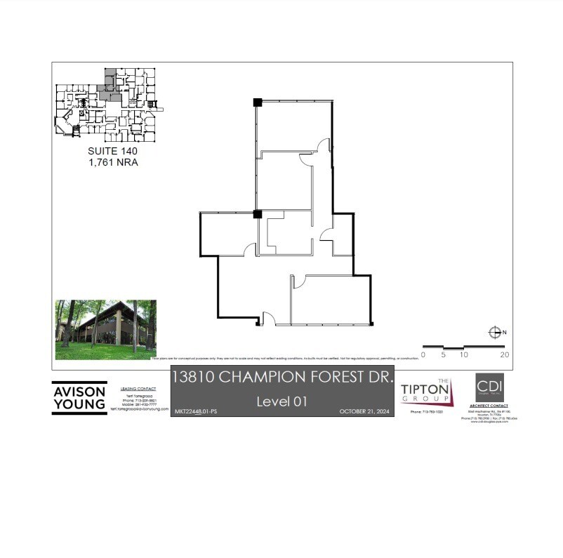 13810 Champion Forest Dr, Houston, TX à louer Plan d’étage– Image 1 sur 1