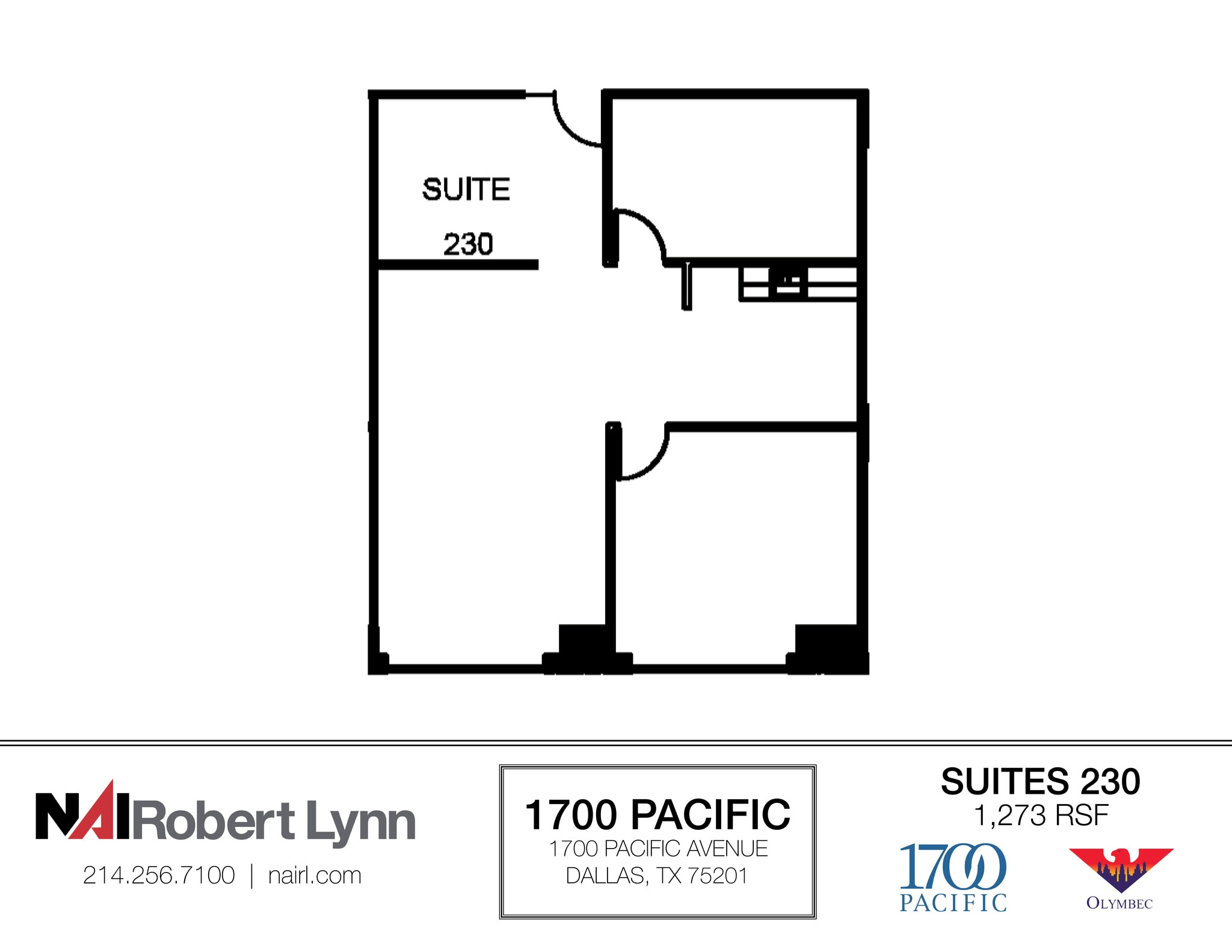 1700 Pacific Ave, Dallas, TX à louer Plan d’étage– Image 1 sur 2