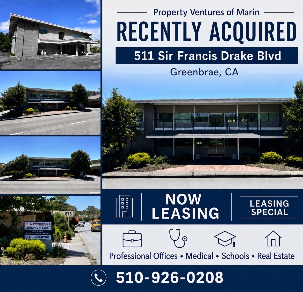 511 Sir Francis Drake Blvd, Greenbrae, CA à louer Photo de l’immeuble– Image 1 sur 16