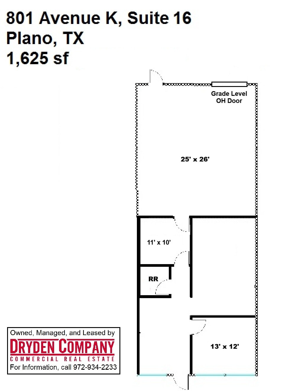 801 K Ave, Plano, TX à louer Plan d’étage– Image 1 sur 1