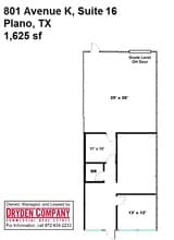 801 K Ave, Plano, TX à louer Plan d’étage– Image 1 sur 1