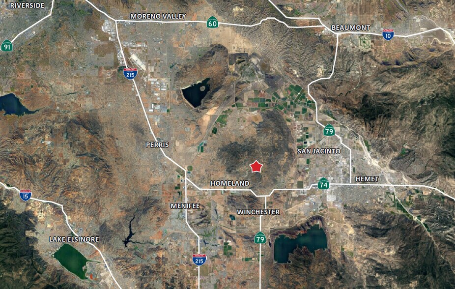 Juniper Flats Road, Homeland, CA à vendre - Aérien – Image 3 sur 4